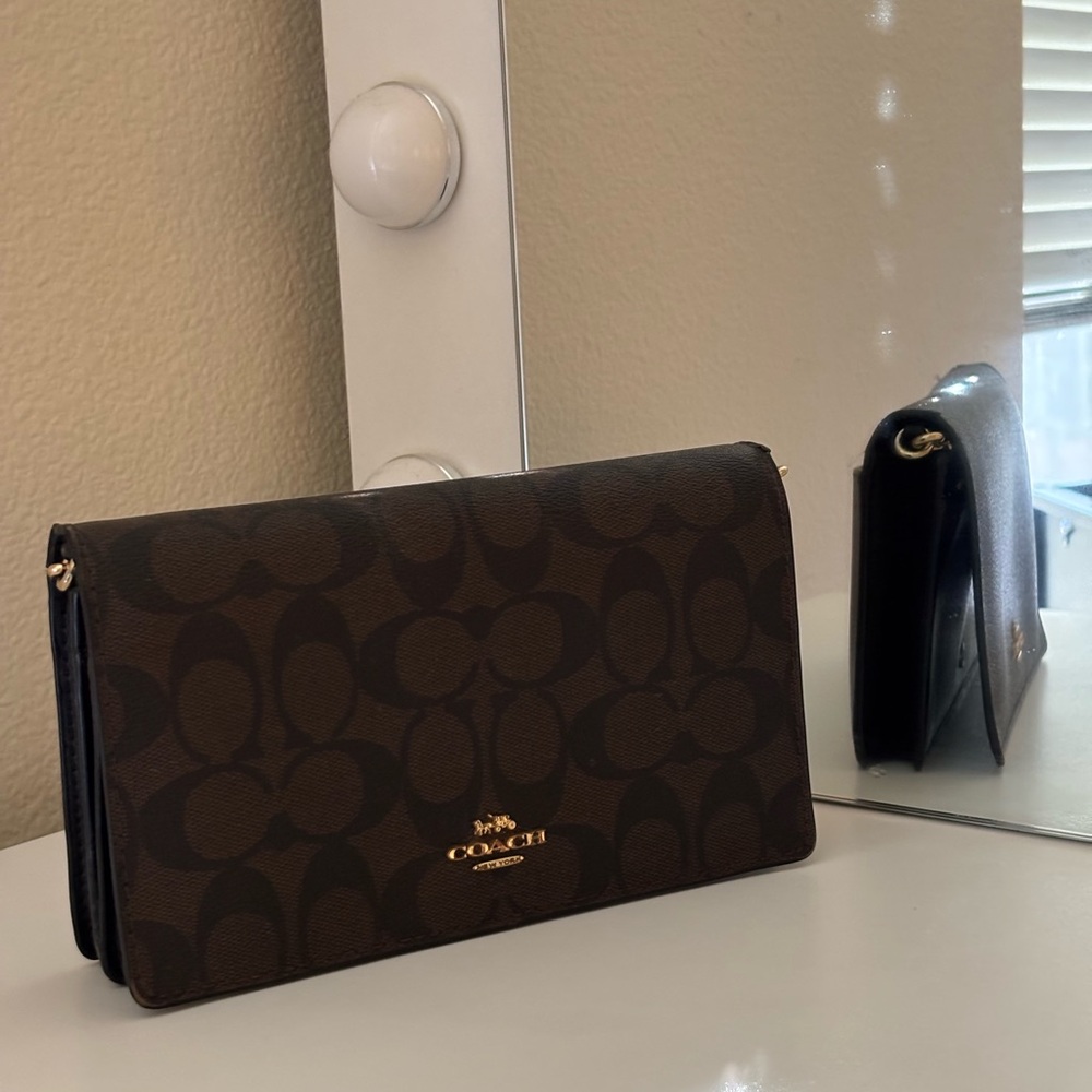 Coach Dark Brown Signature Wallet